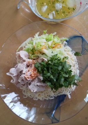 パセリたっぷり冷製サッポロ一番塩らーめん-レシピのメイン写真