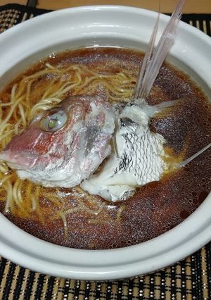 鯛のあら汁でラーメン-レシピのメイン写真