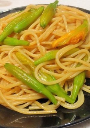 カンゾウの蕾の和風パスタ-レシピのメイン写真