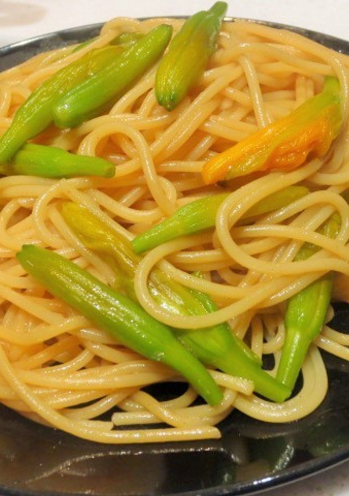 カンゾウの蕾の和風パスタ-レシピのメイン写真
