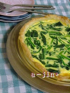 お手軽✿ほうれん草と鮭フレークのキッシュ-レシピのメイン写真