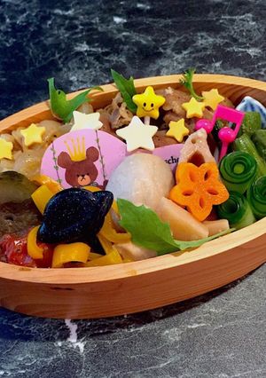 文月1日 七夕ジャッキー弁当-レシピのメイン写真
