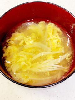 玉ねぎ えのき かきたま味噌汁^^-レシピのメイン写真