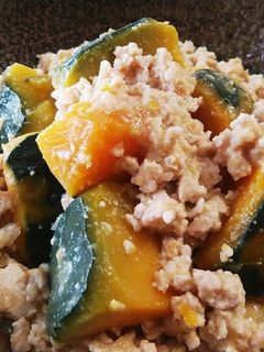 栗かぼちゃの甘味噌 そぼろ煮-レシピのメイン写真