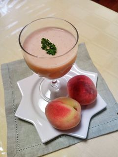 ももの冷製スープ-レシピのメイン写真