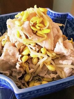 ◆簡単好評♡豚しゃぶともやしのナムル風◆-レシピのメイン写真