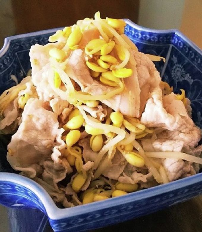 ◆簡単好評♡豚しゃぶともやしのナムル風◆-レシピのメイン写真