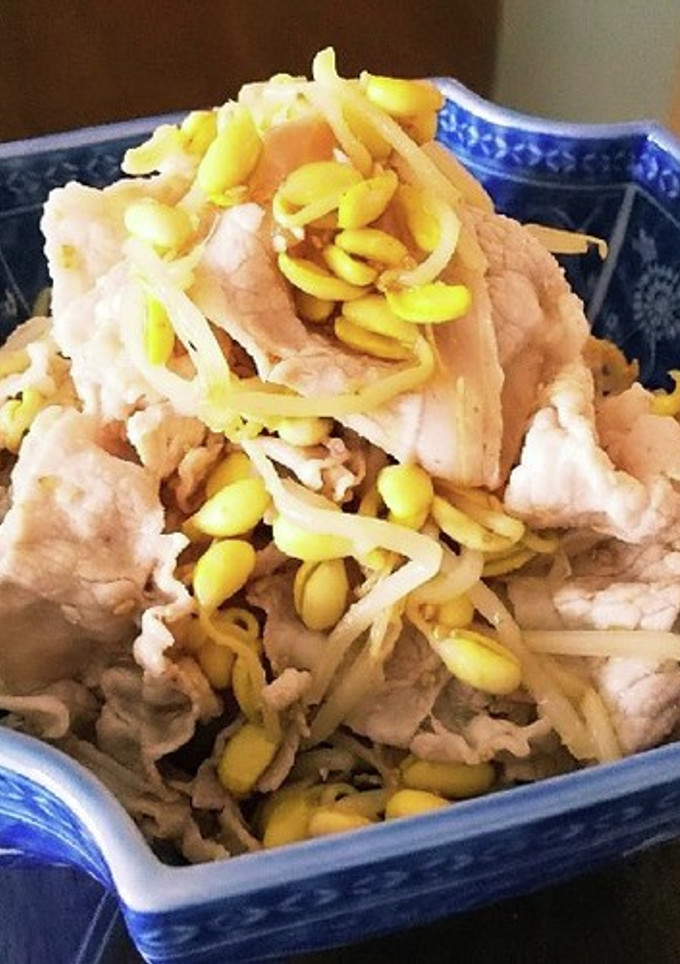 ◆簡単好評♡豚しゃぶともやしのナムル風◆-レシピのメイン写真