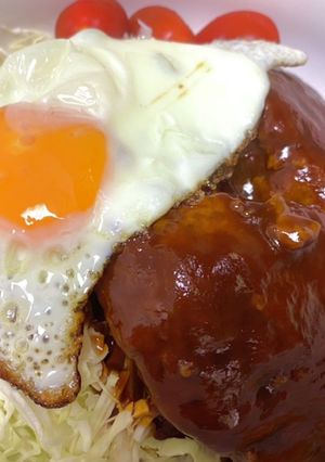 簡単！ハンバーグヘルパーでロコモコ丼！-レシピのメイン写真