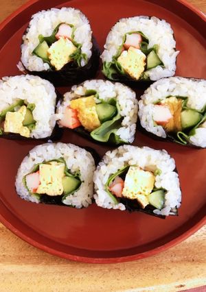 カニカマサラダ巻き寿司-レシピのメイン写真