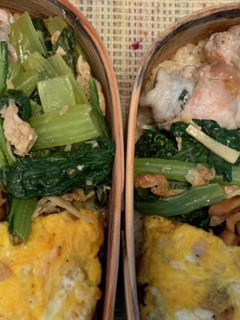 曲げわっぱ弁当おかず4 小松菜炒め-レシピのメイン写真