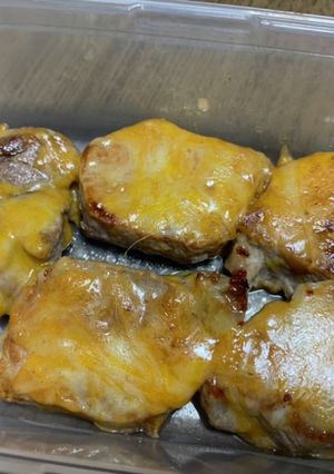 簡単お弁当☆豚ヒレ肉のチーズ焼き-レシピのメイン写真