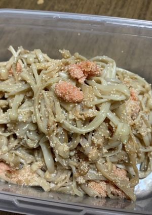 簡単お弁当☆エノキの明太バター炒め-レシピのメイン写真