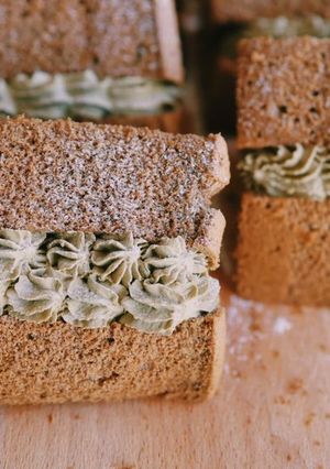 ほうじ茶シフォンケーキ-レシピのメイン写真