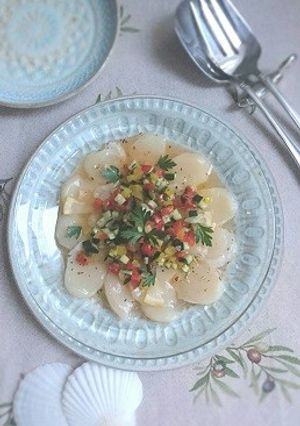 たっぷり夏野菜で帆立のカルパッチョ-レシピのメイン写真