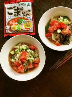 ごま香る!夏野菜冷やしラーメン-レシピのメイン写真