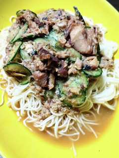鯖缶で冷や汁風そうめん-レシピのメイン写真