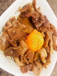 豚てりたま丼-レシピのメイン写真