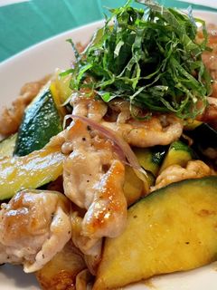 豚肉とズッキーニのみょうがポン酢炒め-レシピのメイン写真