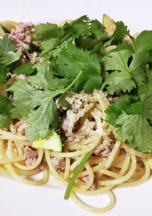 豚ひき肉とズッキーニのパスタ-レシピのメイン写真