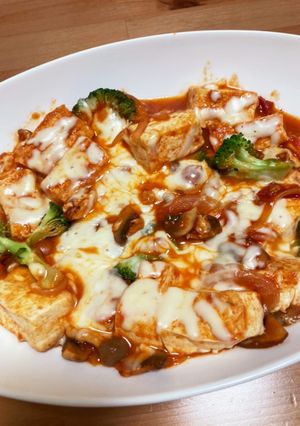 フライパン1つで豆腐とトマトのグラタン風-レシピのメイン写真