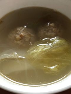 業務スーパー冷凍肉だんごで春雨スープ-レシピのメイン写真