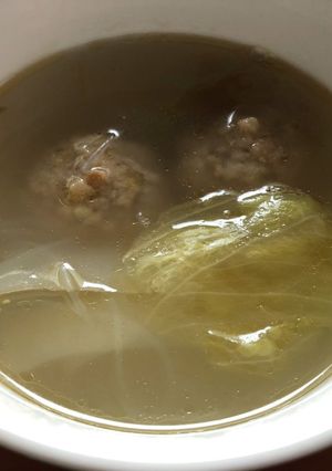 業務スーパー冷凍肉だんごで春雨スープ-レシピのメイン写真