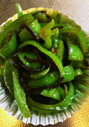 ピーマン塩昆布炒め-レシピのメイン写真