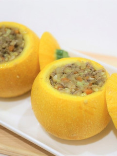 カレー風味の肉詰めズッキーニ-レシピのメイン写真