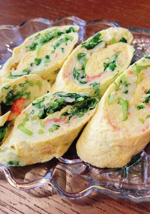 レンジで簡単！だし巻きカニたま-レシピのメイン写真