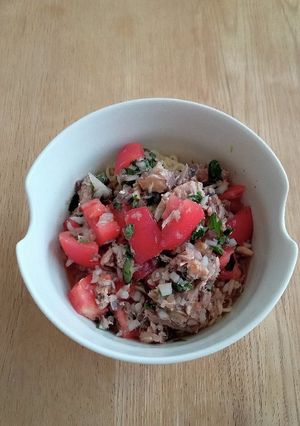 〜サバトマ冷し味噌まぜ麺〜-レシピのメイン写真