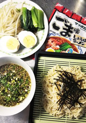 サッポロ一番ゴマ味しょう油でつけ麺-レシピのメイン写真