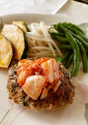 夏バテ予防!スタミナハンバーグ-レシピのメイン写真