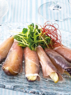 蒸しなすの生ハム巻き-レシピのメイン写真