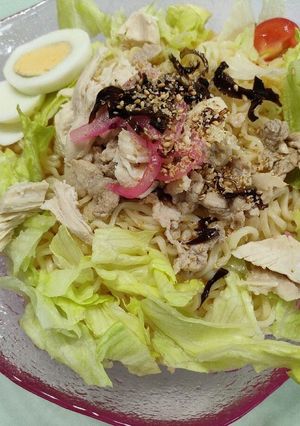 サッポロ塩ラーメンでサラダラーメン♪-レシピのメイン写真