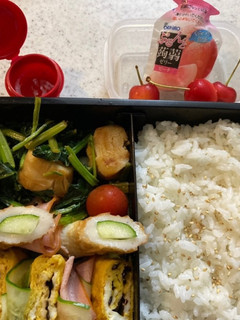 帆立とほうれん草のバター 高校男子弁当-レシピのメイン写真