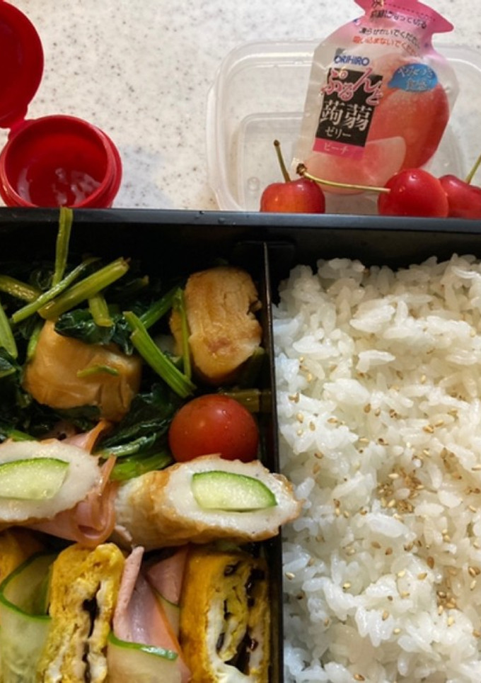 帆立とほうれん草のバター　高校男子弁当-レシピのメイン写真