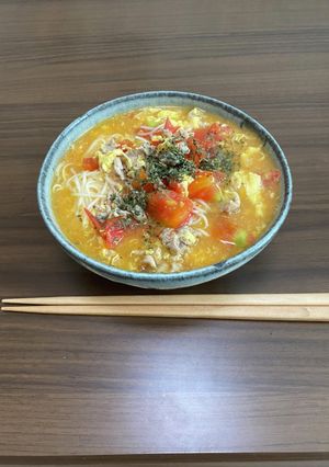 トマトとたまごの煮麺-レシピのメイン写真