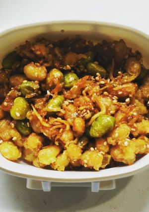ハラール給食　大豆とジャコのごまからめ-レシピのメイン写真