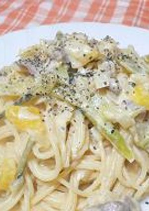 エッグクリームパスタ-レシピのメイン写真