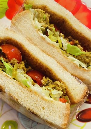 鯖缶でサバサンド-レシピのメイン写真