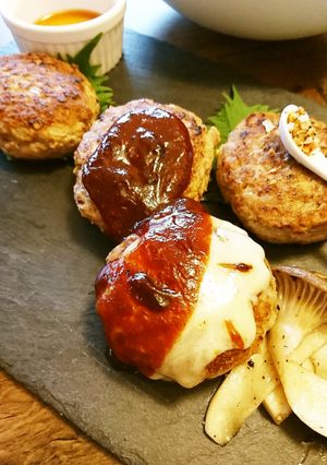 お一人様ハンバーグ４種贅沢盛り-レシピのメイン写真