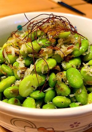 業務スーパーむき枝豆でペペロンチーノ-レシピのメイン写真