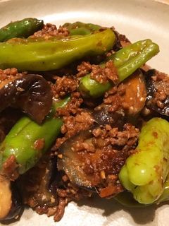 ナスとししとうの肉味噌炒め-レシピのメイン写真