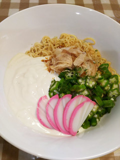 豆腐で山かけ風の冷やしラーメン-レシピのメイン写真