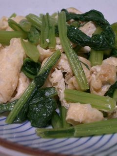 かぶの葉とおあげの炒め物-レシピのメイン写真