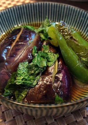 ひんやり大葉＊茄子とピーマンの焼き浸し-レシピのメイン写真