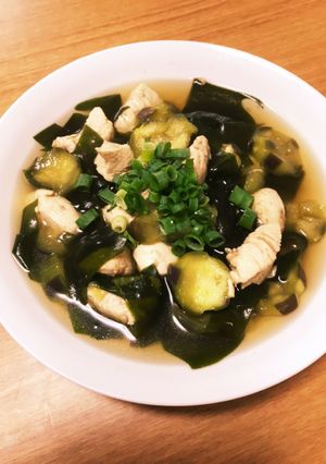 鶏胸肉と茄子わかめの炊いたん-レシピのメイン写真
