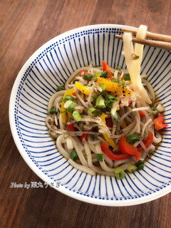 ヘルシー!カラフル冷やしうどん-レシピのメイン写真