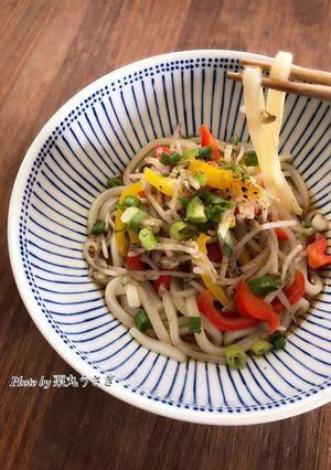 ヘルシー！カラフル冷やしうどん-レシピのメイン写真